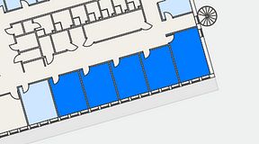 
							Planritning för Regus Spånga, 5 privata rum, 80 m²