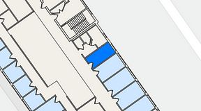 
							Planritning för FirstOffice Västra Hamnen, 1 privata rum, 9 m²