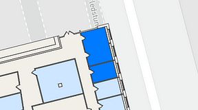 Planritning för THE WORKS Medborgarplatsen, 2 privata rum, 33 m²
