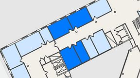
							Planritning för Convendum Spårvagnshallarna, 4 privata rum, 80 m²
