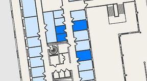 
							Planritning för Spaces Nordenskiöldsgatan, 4 privata rum, 28 m²