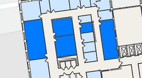 
							Planritning för Spaces Nordenskiöldsgatan, 5 privata rum, 141 m²