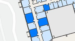 
							Planritning för United Spaces Östra Hamngatan, 4 privata rum, 65 m²