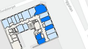 
							Planritning för Genetor Elverket, 5 privata rum, 85 m²