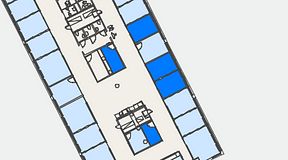 
							Planritning för Convendum Västra Järnvägsgatan 3, 5 privata rum, 42 m²