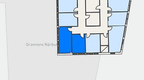 
							Planritning för Regus Täby, 2 privata rum, 27 m²