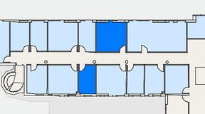 
							Planritning för FirstOffice Arenavägen 33, 2 privata rum, 29 m²