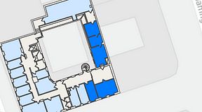 
							Planritning för Regus Adelgatan 21, 3 privata rum, 66 m²