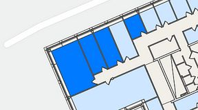 
							Planritning för Spaces Lindholmen, 4 privata rum, 75 m²