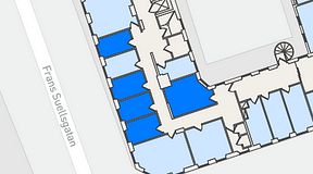 
							Planritning för Regus Adelgatan 21, 5 privata rum, 48 m²