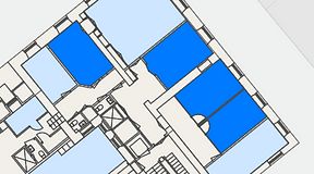 
							Planritning för Spaces Gamla Stan, 4 privata rum, 72 m²