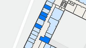
							Planritning för Quick Office Älvsjö, 5 privata rum, 53 m²