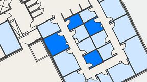 
							Planritning för Spaces Hyllie Vista, 4 privata rum, 41 m²