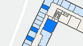 
							Planritning för Quick Office Älvsjö, 4 privata rum, 69 m²