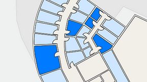 Planritning för Quick Office Bromma Blocks, 5 privata rum, 56 m²