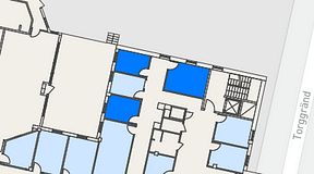 
							Planritning för Regus Jönköping, 3 privata rum, 27 m²