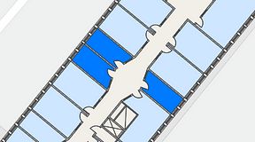 Planritning för Regus Almedal, 3 privata rum, 39 m²