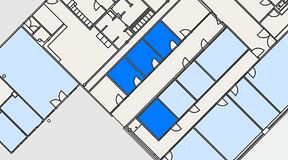 Planritning för FirstOffice Hemvärnsgatan 9, 4 privata rum, 33 m²