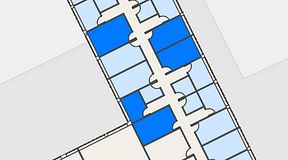 
							Planritning för Regus Rotsunda, 5 privata rum, 75 m²