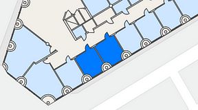 
							Planritning för Växthuset Fredriksbergsgatan, 2 privata rum, 30 m²