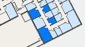 
							Planritning för Spaces Hyllie Vista, 4 privata rum, 59 m²