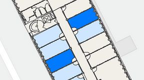 Planritning för Convendum Vegagatan 14, 2 privata rum, 38 m²