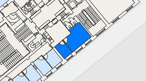 
							Planritning för Spaces Gamla Stan, 2 privata rum, 27 m²