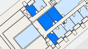 
							Planritning för Spaces Gamla Stan, 4 privata rum, 53 m²