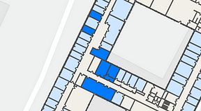 
							Planritning för Quick Office Älvsjö, 5 privata rum, 107 m²