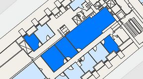 
							Planritning för Spaces Gamla Stan, 5 privata rum, 107 m²