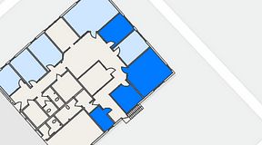 
							Planritning för Easy Office Kungsängen, 4 privata rum, 64 m²