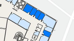 
							Planritning för Spaces Göteborg Gamlestan, 5 privata rum, 56 m²