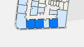
							Planritning för United Spaces Nordenskiöldsgatan 24, 3 privata rum, 42 m²