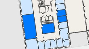
							Planritning för Spaces Nordenskiöldsgatan, 4 privata rum, 81 m²