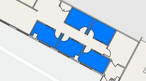 Planritning för See you at work Sundsvall, 5 privata rum, 35 m²