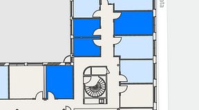 
							Planritning för Convendum Stampgatan 14, 4 privata rum, 56 m²