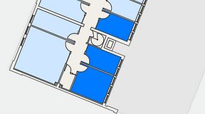 
							Planritning för C/O Tyresö, 3 privata rum, 32 m²
