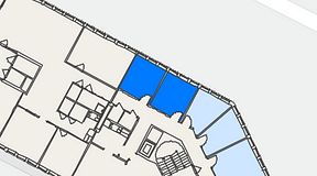 Planritning för DG97 Drottninggatan 97, 2 privata rum, 24 m²