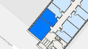 
							Planritning för Regus Almedal, 2 privata rum, 54 m²