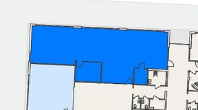 
							Planritning för EQ Coworking, 1 privata rum, 154 m²