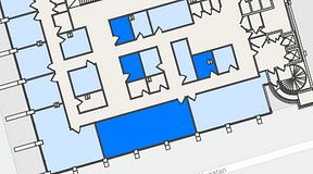 
							Planritning för United Spaces Östra Hamngatan, 4 privata rum, 85 m²