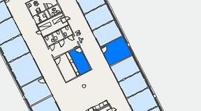 
							Planritning för Convendum Västra Järnvägsgatan 3, 2 privata rum, 18 m²
