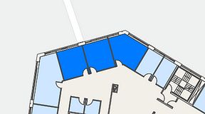 
							Planritning för Spaces Göteborg Gamlestan, 3 privata rum, 58 m²
