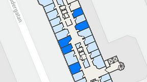 
							Planritning för Regus Helsingborg Södergatan, 5 privata rum, 65 m²