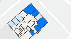 Planritning för Easy Office Kungsängen, 5 privata rum, 99 m²
