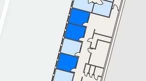 
							Planritning för FASTOFFICE Tellusvägen 43 Vallentuna, 3 privata rum, 42 m²