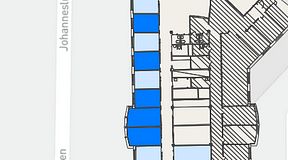 
							Planritning för FASTOFFICE Johanneslundsvägen 2, 5 privata rum, 79 m²