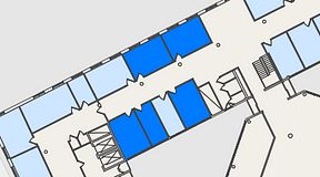 
							Planritning för Convendum Spårvagnshallarna, 5 privata rum, 101 m²