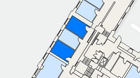 
							Planritning för iOffice Sjöbefälsskolan, 2 privata rum, 28 m²
