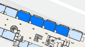 
							Planritning för Convendum Biblioteksgatan 29, 4 privata rum, 64 m²
